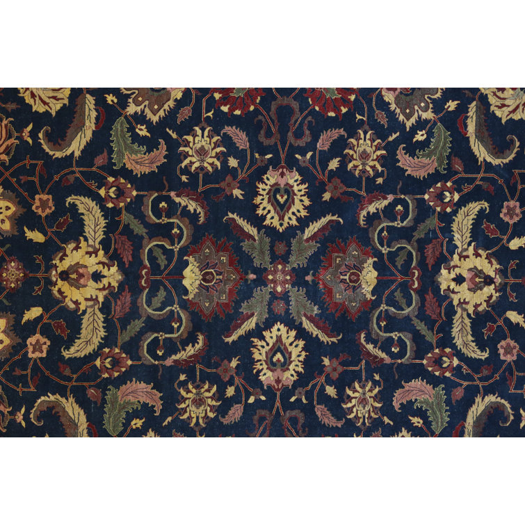 Woven Concepts Oriental HandKnotted Wool Dark Blue/Red/Beige Area Rug